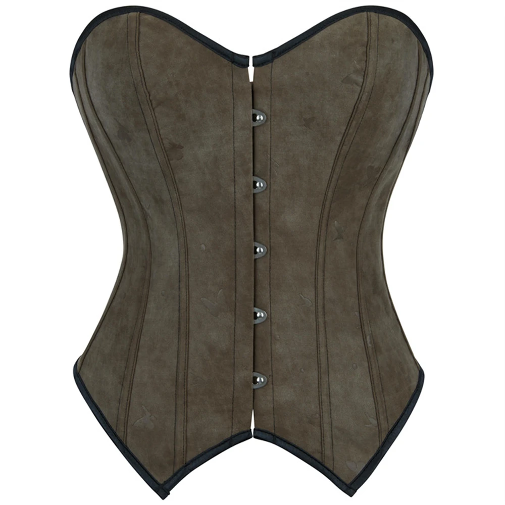 Vintage Women Overbust Corset Brown Solid Court Bustiers Lace Up Body Shaper Lingerie Gothic Корсет Corselet Sexy Basques
Vintage Women Overbust Corset Brown Solid Court Bustiers Lace Up Body Shaper Lingerie Gothic Корсет Corselet Sexy Basques
