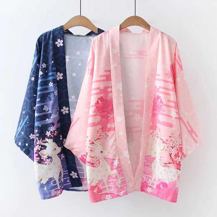 Kimono Women Yukata Japanese Clothes Summer Asian Streetwear Print Kimono Cardigan Shirt Women Japanese Robe Haori Kimonos
Kimono Women Yukata Japanese Clothes Summer Asian Streetwear Print Kimono Cardigan Shirt Women Japanese Robe Haori Kimonos