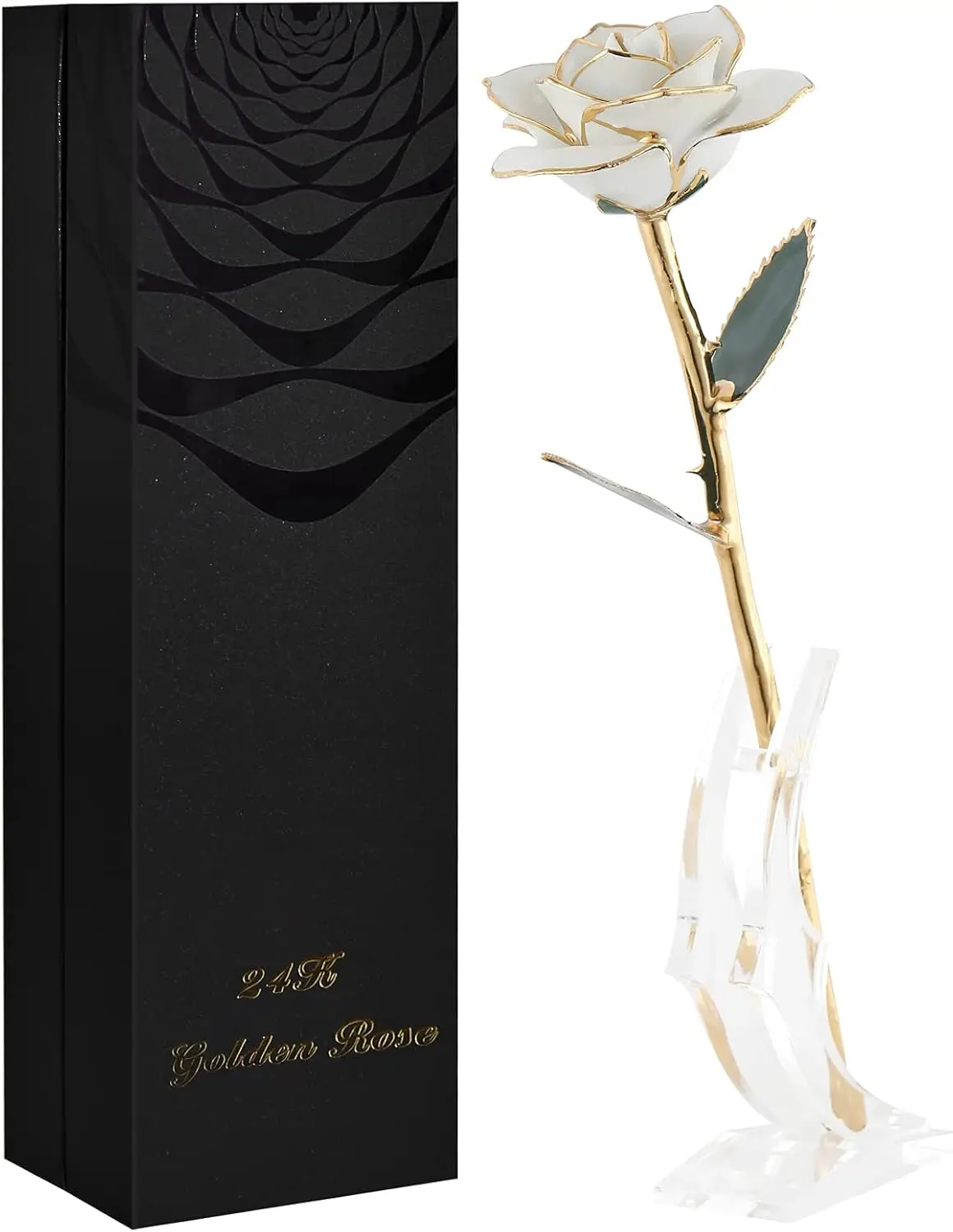 Позолоченная 24-каратным золотом настоящая роза, вечный цветок в подарок для женщин с подставкой, идеально подходит для Дня святого Валентина и особых случаев
Позолоченная 24-каратным золотом настоящая роза, вечный цветок в подарок для женщин с подставкой, идеально подходит для Дня святого Валентина и особых случаев