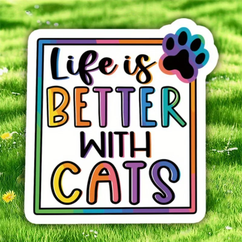 When Life Is Better, Have A Cat "colored Sticker - Easy To Stick | Perfect for Decorating Cars, Laptops, Water Bottles
When Life Is Better, Have A Cat "colored Sticker - Easy To Stick | Perfect for Decorating Cars, Laptops, Water Bottles