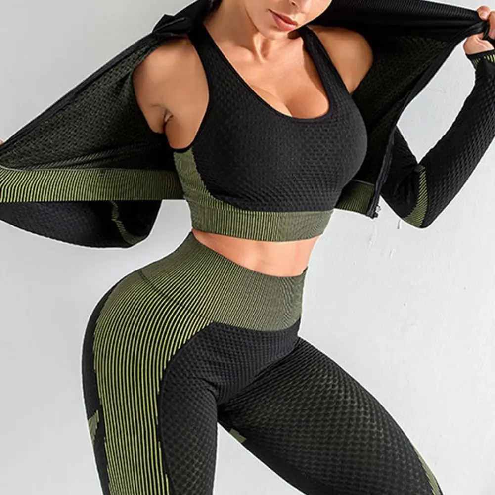 2 Pcs/Set Women Sportswear Set Yoga Vest Pants Set Hollow Out Skinny Color Matching Seamless Crop Top Yoga Leggings Set
2 Pcs/Set Women Sportswear Set Yoga Vest Pants Set Hollow Out Skinny Color Matching Seamless Crop Top Yoga Leggings Set