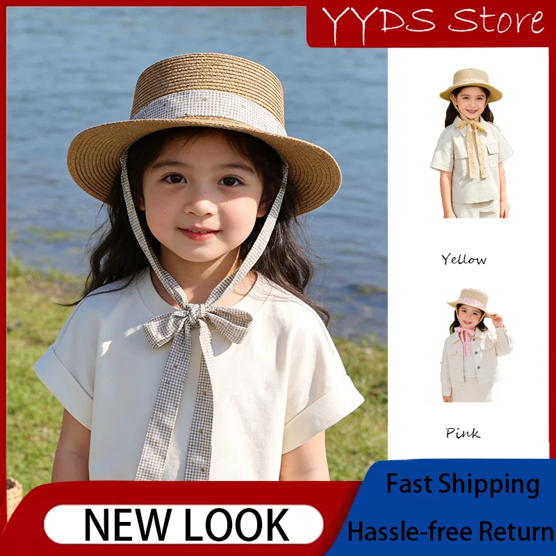 Summer Girls French Flat Top Straw Sun Hat Elegant UV Protection Cap for Kids Baby Beach Outdoor Seaside Travel
Summer Girls French Flat Top Straw Sun Hat Elegant UV Protection Cap for Kids Baby Beach Outdoor Seaside Travel