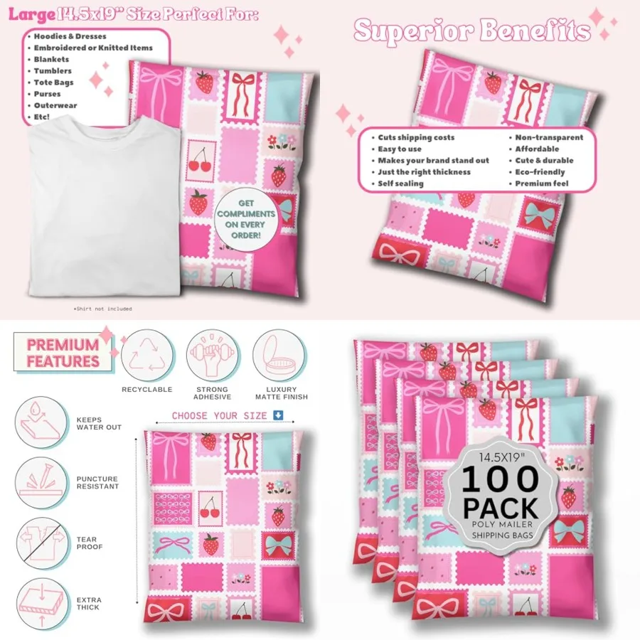 Mailers mailer Shipping Bags for Small Business Packaging Mailing Bag 100 Pack Mailer Large Mailers 14x19 Boutique Shipping Bag
Mailers mailer Shipping Bags for Small Business Packaging Mailing Bag 100 Pack Mailer Large Mailers 14x19 Boutique Shipping Bag