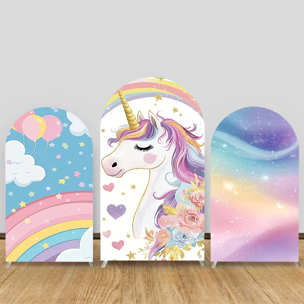 Unicorn Arch Backdrop Cover Birthday Party Arched Background Flowers Horse Castle Rainbow Pattern Decoration Props Photocall
Unicorn Arch Backdrop Cover Birthday Party Arched Background Flowers Horse Castle Rainbow Pattern Decoration Props Photocall