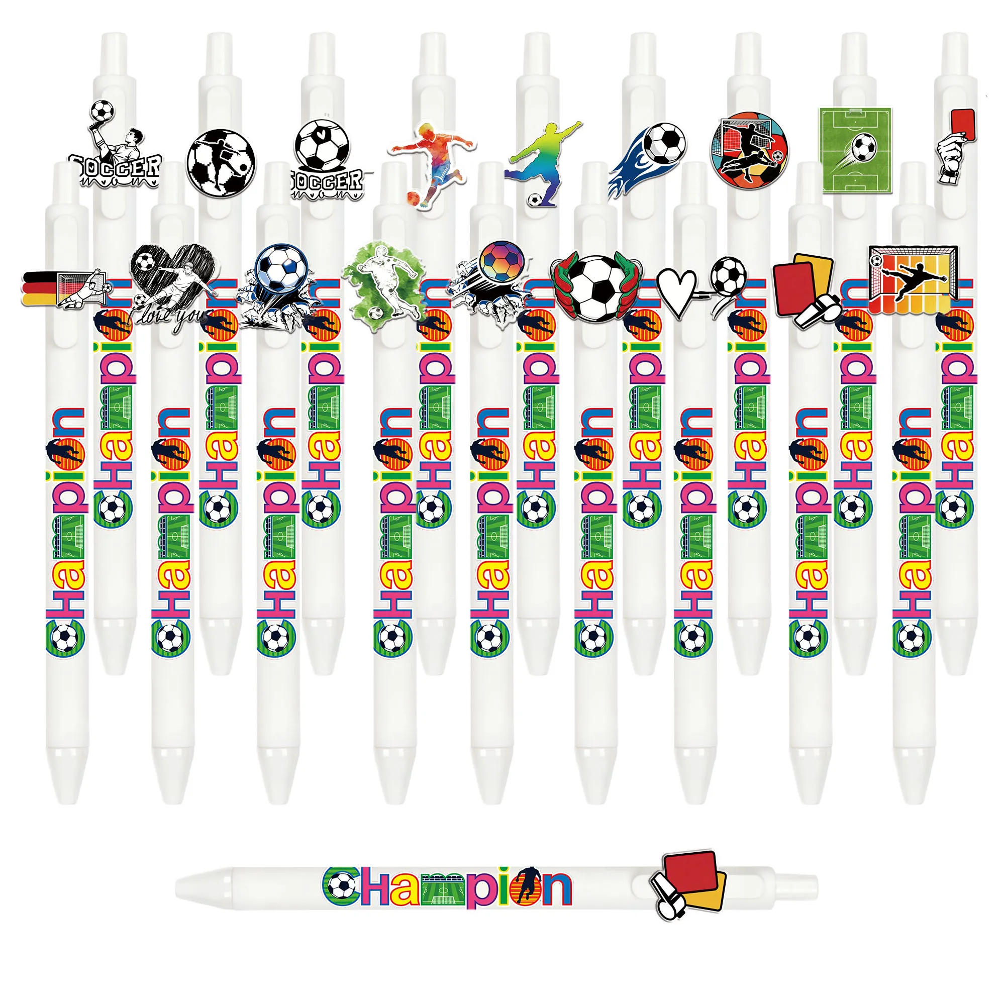 Набор из 18 шариковых ручек с футбольной тематикой, подарочная ручка из серии «Экстремальные виды спорта», канцелярские принадлежности для студентов, для письма и подписи.
Набор из 18 шариковых ручек с футбольной тематикой, подарочная ручка из серии «Экстремальные виды спорта», канцелярские принадлежности для студентов, для письма и подписи.