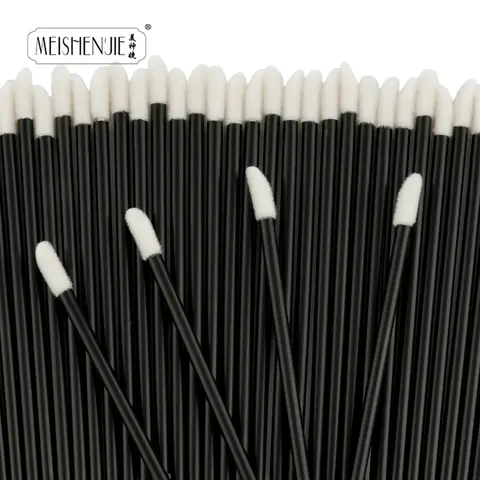 MEISHENJIE 5/50/100 Pcs Lip Brushes Pink/Black Lip Brush Lipstick Wands Clean Applicator Lip Gloss Brushes Makeup Tool