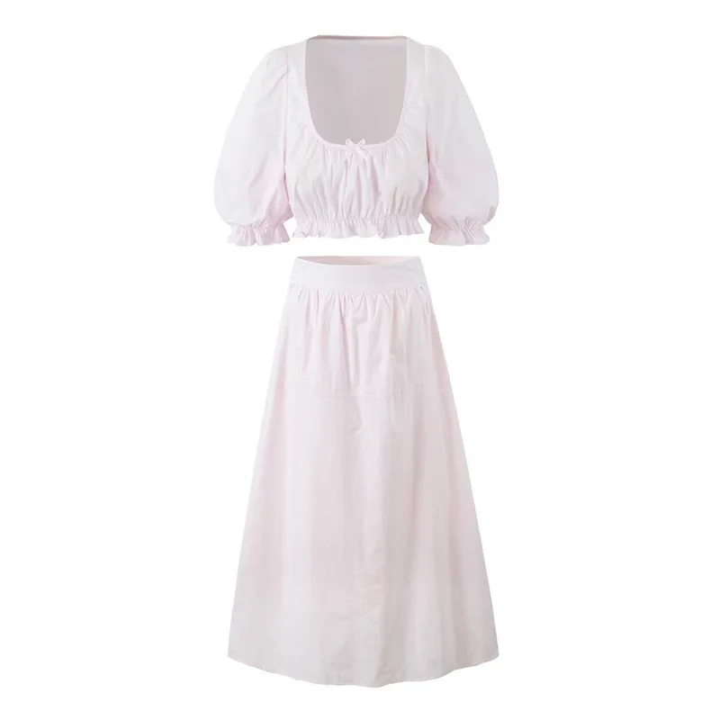 2025 Spring/Summer New European and American Style Women's Fashion Casual Short Sleeve Shirt Short Top Long Half Skirt
2025 Spring/Summer New European and American Style Women's Fashion Casual Short Sleeve Shirt Short Top Long Half Skirt