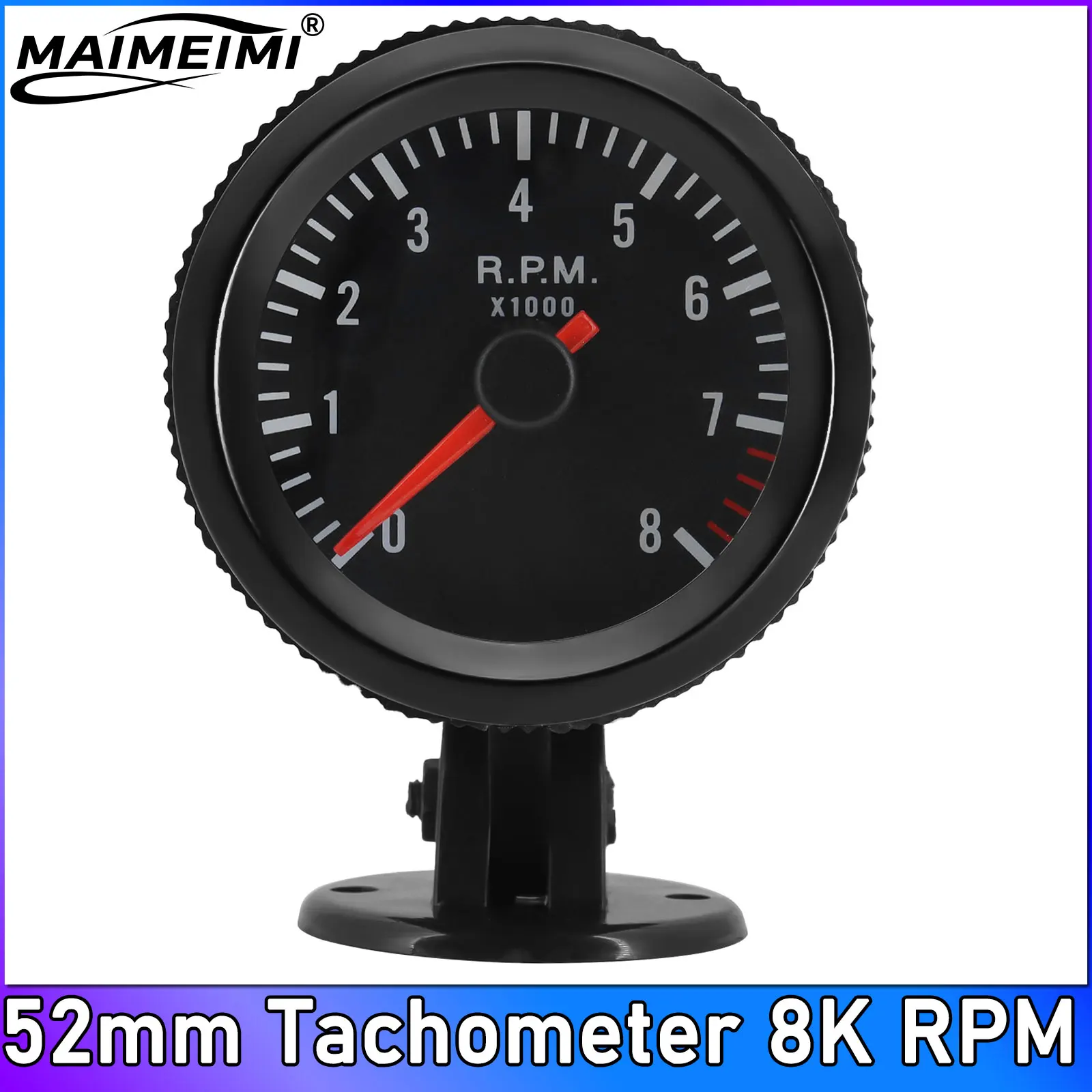 8K Tachometer 12V Car Tacho Meter 52mm with White LED Gauge 8000 RPM for 1-8 Cylinders Gasoline Engine + Gauge Holder
8K Tachometer 12V Car Tacho Meter 52mm with White LED Gauge 8000 RPM for 1-8 Cylinders Gasoline Engine + Gauge Holder