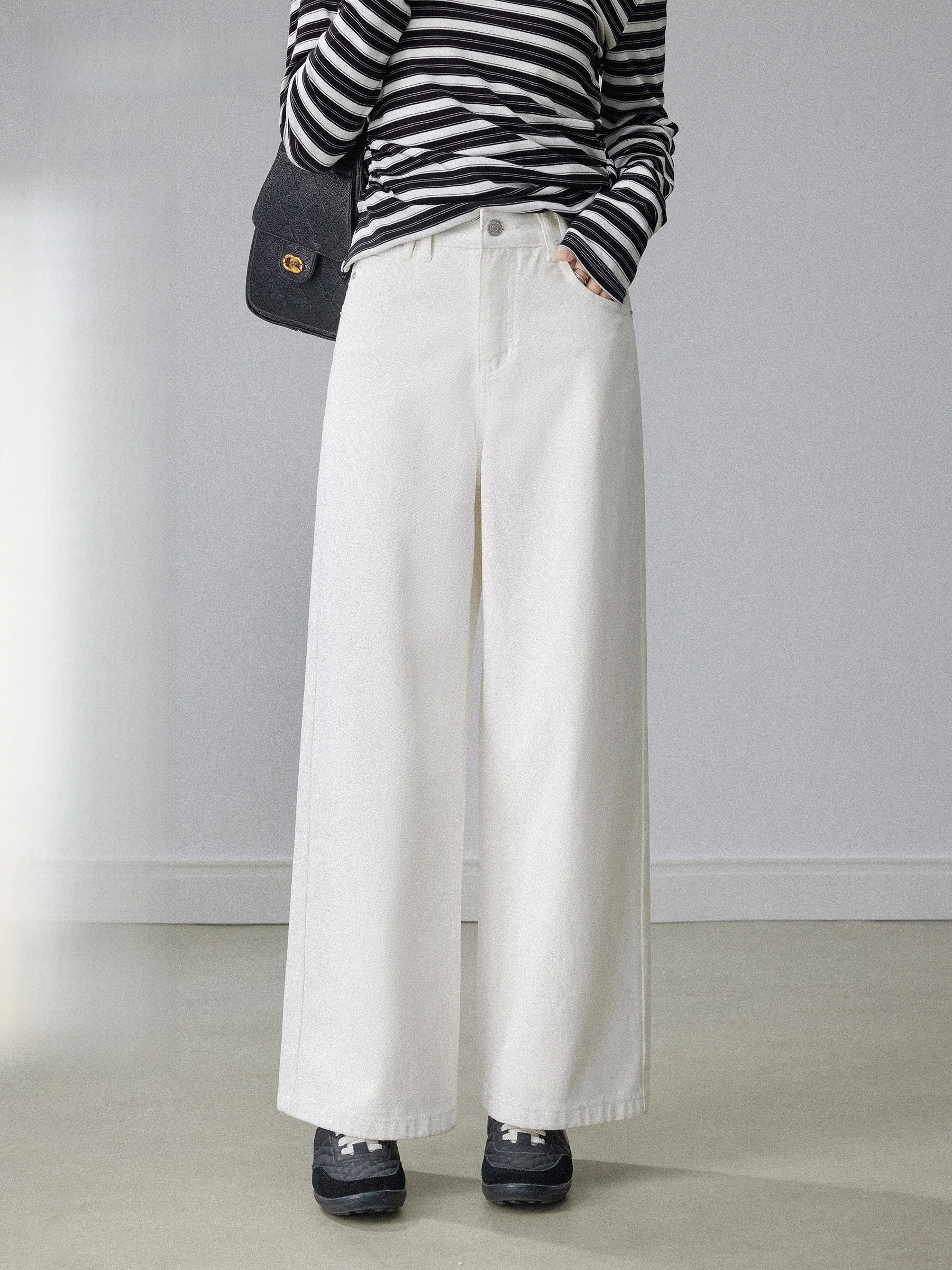 High Waist Straight Leg Loose Fit Wide Leg Pants Women's White Jeans Casual Spring New Sle Zhang Dou Dou
High Waist Straight Leg Loose Fit Wide Leg Pants Women's White Jeans Casual Spring New Sle Zhang Dou Dou