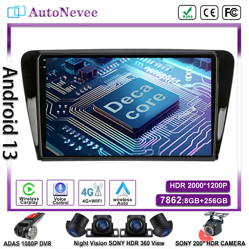 Android 14 для Volkswagen SKODA Octavia 3 A7 2013-2018 Мультимедийное головное устройство Автомобильный плеер GPS Авторадио Навигация Без 2Din DVD
Android 14 для Volkswagen SKODA Octavia 3 A7 2013-2018 Мультимедийное головное устройство Автомобильный плеер GPS Авторадио Навигация Без 2Din DVD