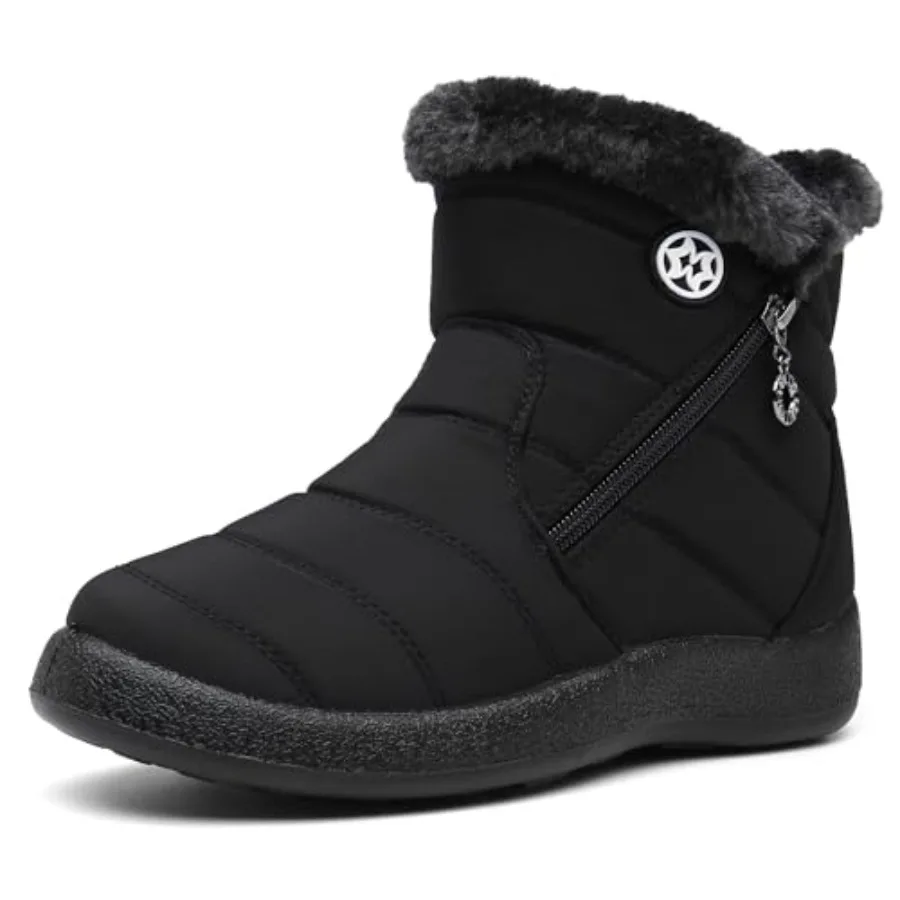 Hsyooes Womens Warm Fur Lined Winter Snow Boots Waterproof Ankle Boots Outdoor Booties Comfortable Shoes for Women
Hsyooes Womens Warm Fur Lined Winter Snow Boots Waterproof Ankle Boots Outdoor Booties Comfortable Shoes for Women