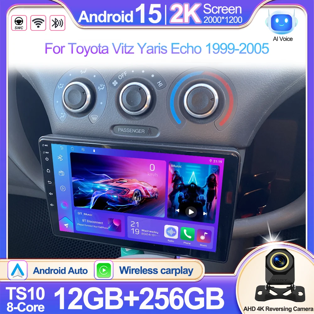 Car Radio For Toyota Vitz Yaris Echo 1999-2005 Android 15 Multimedia Player Navigation Stereo GPS No 2din DVD Bluetooth WIFI 4G
Car Radio For Toyota Vitz Yaris Echo 1999-2005 Android 15 Multimedia Player Navigation Stereo GPS No 2din DVD Bluetooth WIFI 4G