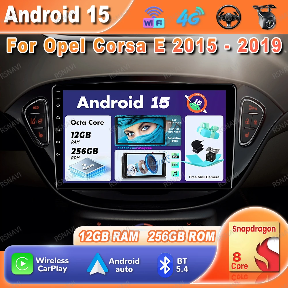 Автомобильное радио Android 15 для Opel Corsa E 2015 2016 2017 2018 2019 Qualcomm 5G WIFI GPS QLED DSP Viedo Player Мультимедиа 4G LTE BT
Автомобильное радио Android 15 для Opel Corsa E 2015 2016 2017 2018 2019 Qualcomm 5G WIFI GPS QLED DSP Viedo Player Мультимедиа 4G LTE BT