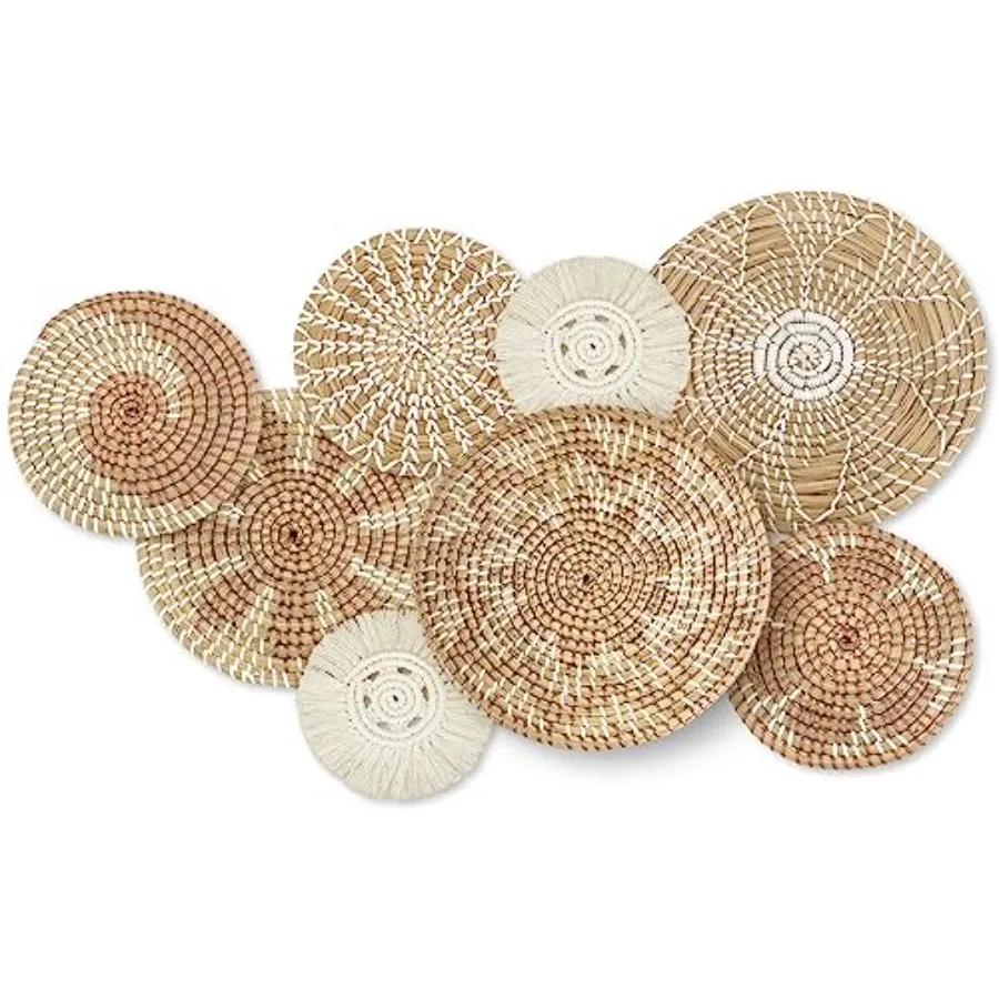 8 Pcs Boho Wall Basket Decor Decorative Bulrush Woven Basket Wall Decor Rustic Farmhouse Hanging Baskets for Kitchen Rustic Hom
8 Pcs Boho Wall Basket Decor Decorative Bulrush Woven Basket Wall Decor Rustic Farmhouse Hanging Baskets for Kitchen Rustic Hom