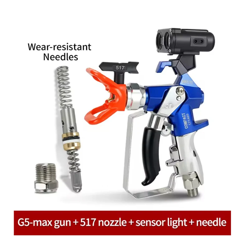 Universal Airless Paint Spray Gun with Safety Sensor Light Latex Paint Sprayer Nozzle Tip Coating Construction Tools
Universal Airless Paint Spray Gun with Safety Sensor Light Latex Paint Sprayer Nozzle Tip Coating Construction Tools