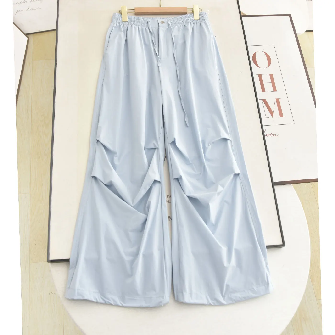 High Waist Wide Leg Pants Women's Summer 2026 Casual Style Thin Model Paratrooper Pants Blue Workwear Drawstring Trousers
High Waist Wide Leg Pants Women's Summer 2026 Casual Style Thin Model Paratrooper Pants Blue Workwear Drawstring Trousers