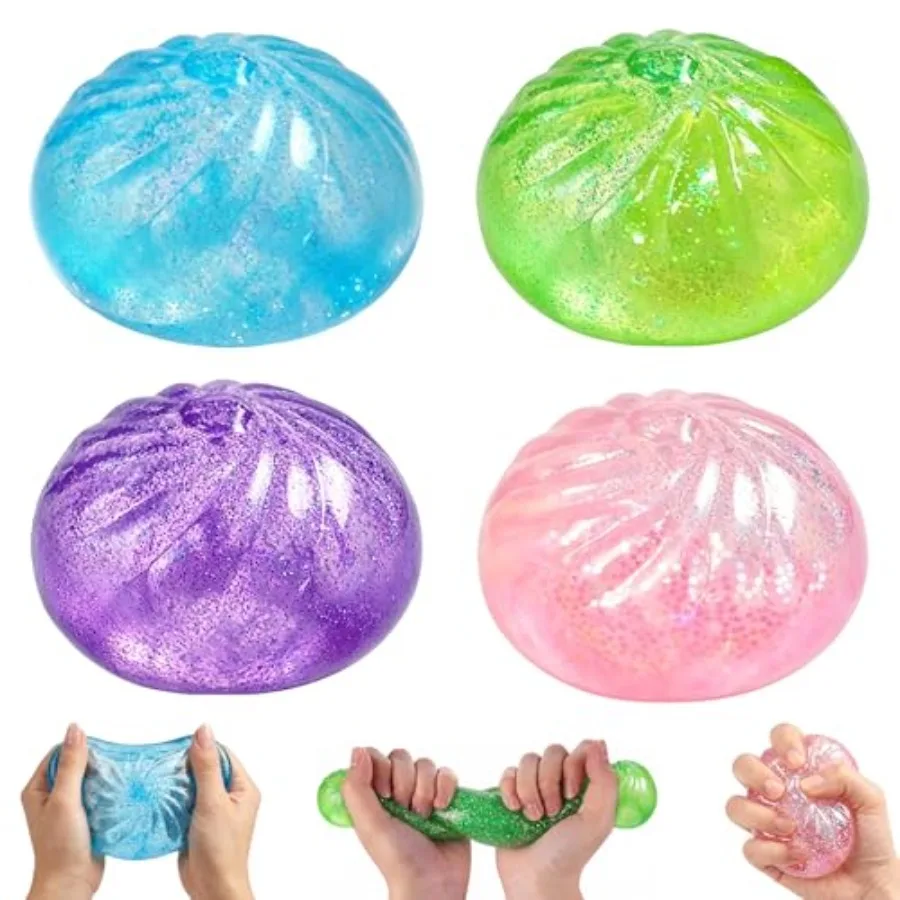4 Pcs Glitter Dumpling Squishies, Sensory Stress Relief Toy for Adults, 2026 New Squeezes Dough Ball, for Stress Relief
4 Pcs Glitter Dumpling Squishies, Sensory Stress Relief Toy for Adults, 2026 New Squeezes Dough Ball, for Stress Relief