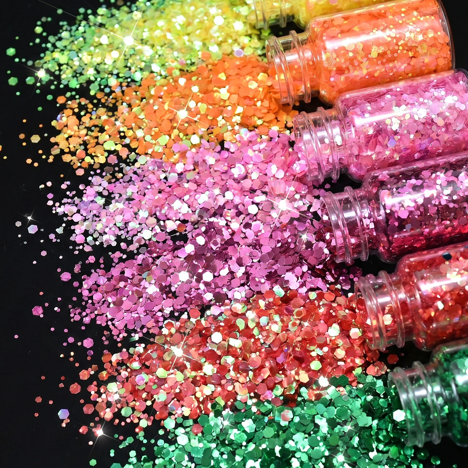11 Jars Colorful Hexagon Nail Glitter Sequins Set Holographic Chunky Flakes Sparkly Confetti for Nail Art Decoration DIY Crafts
11 Jars Colorful Hexagon Nail Glitter Sequins Set Holographic Chunky Flakes Sparkly Confetti for Nail Art Decoration DIY Crafts