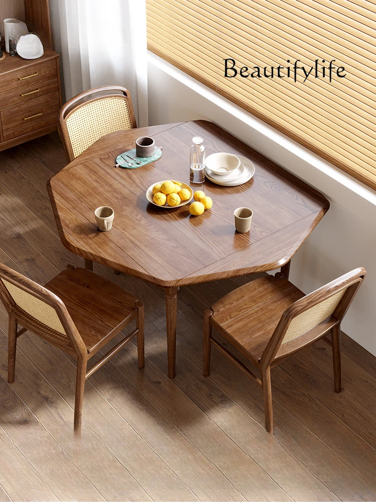 Nordic Solid Wood Dining Table Folding Ash Octagonal Eight-Immortal round Table Dual-Use Dining Table and Chair
Nordic Solid Wood Dining Table Folding Ash Octagonal Eight-Immortal round Table Dual-Use Dining Table and Chair