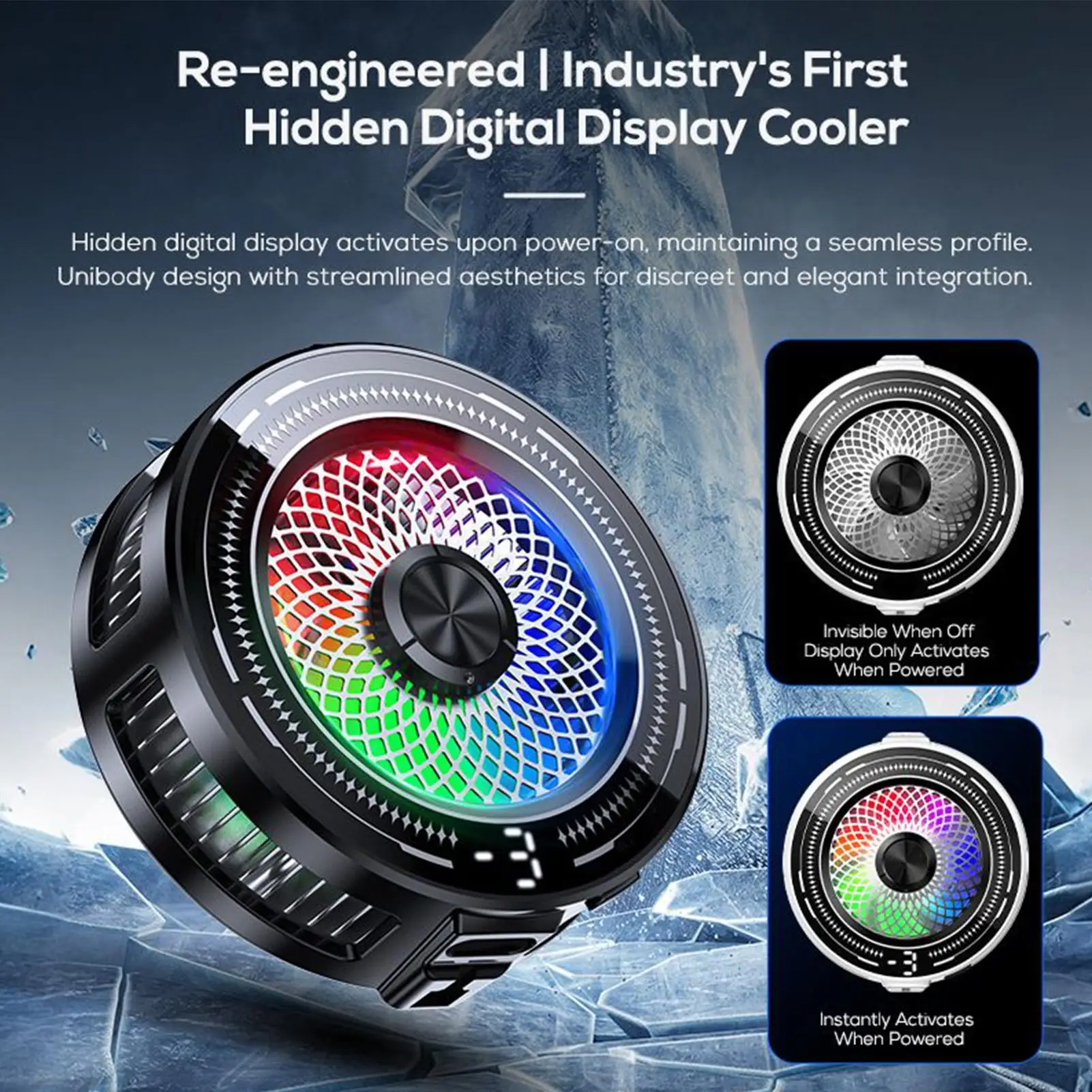 Магнитный кулер для телефона, магнитный зажим, малошумный, 3-уровневый, с контролем температуры, беспроводной кулер для телефона с экраном для наружного автомобиля
Магнитный кулер для телефона, магнитный зажим, малошумный, 3-уровневый, с контролем температуры, беспроводной кулер для телефона с экраном для наружного автомобиля