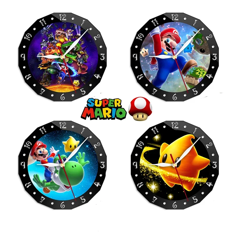 Новые Настенные часы в стиле Super Mario Bros, современный дизайн, в скандинавском стиле, украшение для гостиной, кухонные часы, Мультяшные настенные часы с игрой, 5 дюймов
Новые Настенные часы в стиле Super Mario Bros, современный дизайн, в скандинавском стиле, украшение для гостиной, кухонные часы, Мультяшные настенные часы с игрой, 5 дюймов