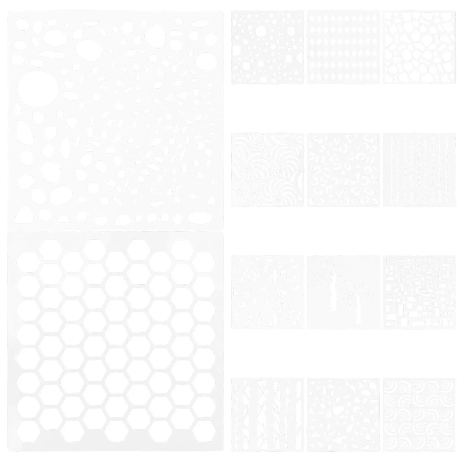 14 Pcs Painting Templates Plastic Stencils Decorative Hollow Out Designs Reusable Easy Template Set for Beginners Supplies
14 Pcs Painting Templates Plastic Stencils Decorative Hollow Out Designs Reusable Easy Template Set for Beginners Supplies