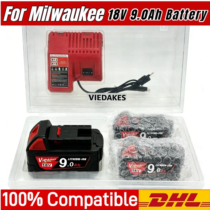 100% new ✿For Milwaukee 18v Battery, 9000mAh Replacement battery for M18B5 48-11-1865 48-11-1850 48-11-1840❁
100% new ✿For Milwaukee 18v Battery, 9000mAh Replacement battery for M18B5 48-11-1865 48-11-1850 48-11-1840❁