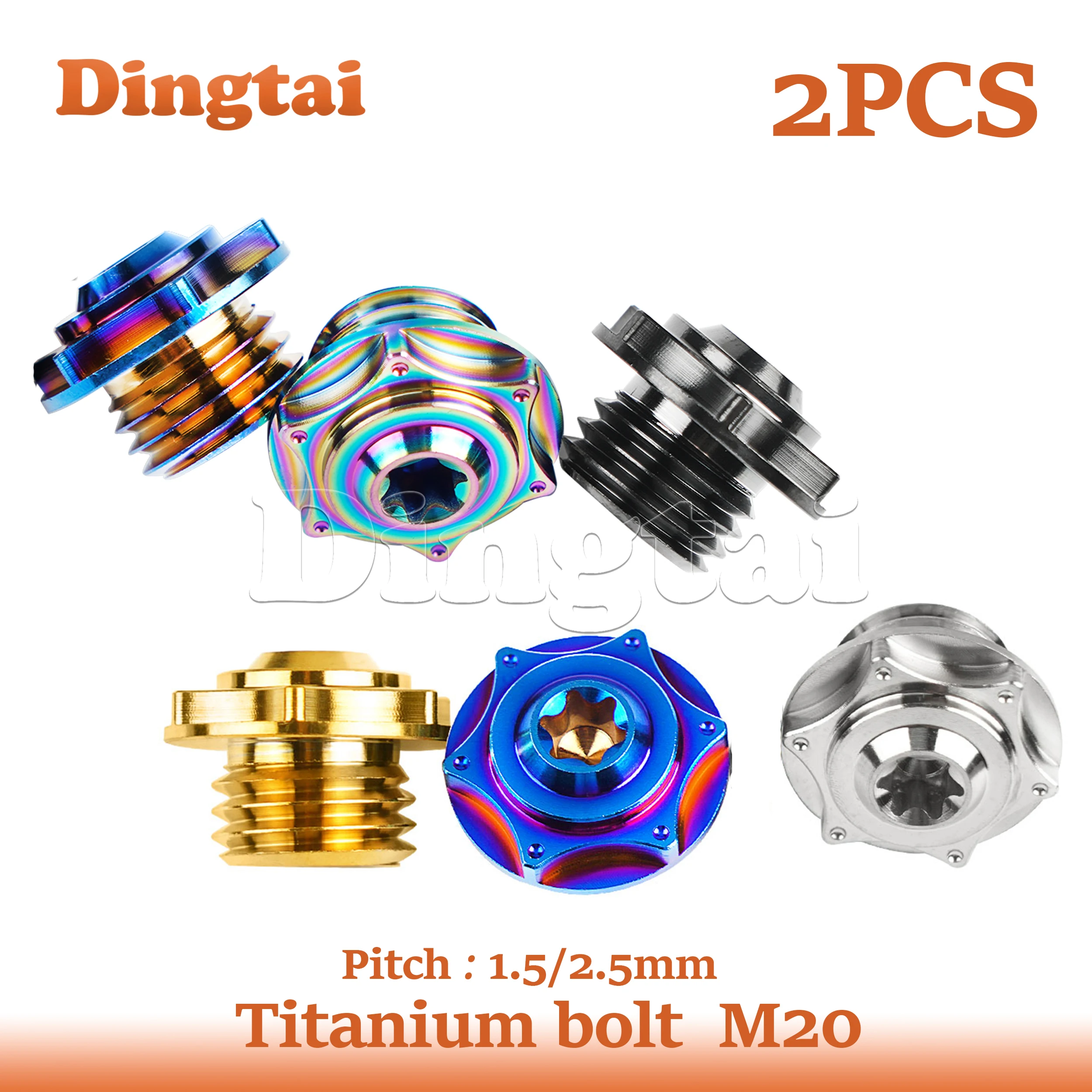 Dingtai Titanium Bolt 2pcs M20 Pitch 1.5/2.5mm Screw for Motor Bike Engine Oil Cap
Dingtai Titanium Bolt 2pcs M20 Pitch 1.5/2.5mm Screw for Motor Bike Engine Oil Cap
