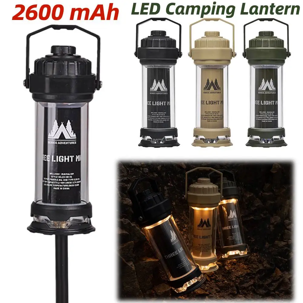 2600mAh Camping Lights Type-C Rechargeable 85LM Hanging Tent Lamp IPX6 Waterproof Tabletop Lamp with Luminous Transparent Base
2600mAh Camping Lights Type-C Rechargeable 85LM Hanging Tent Lamp IPX6 Waterproof Tabletop Lamp with Luminous Transparent Base