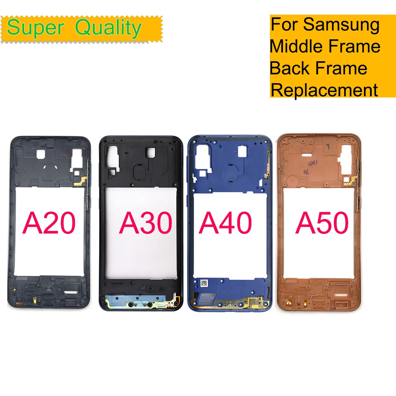 10Pcs/Lot For Samsung Galaxy A20 A30 A40 A50 Housing Middle Frame Bezel Middle Plate Cover With Side Key Replacement
10Pcs/Lot For Samsung Galaxy A20 A30 A40 A50 Housing Middle Frame Bezel Middle Plate Cover With Side Key Replacement