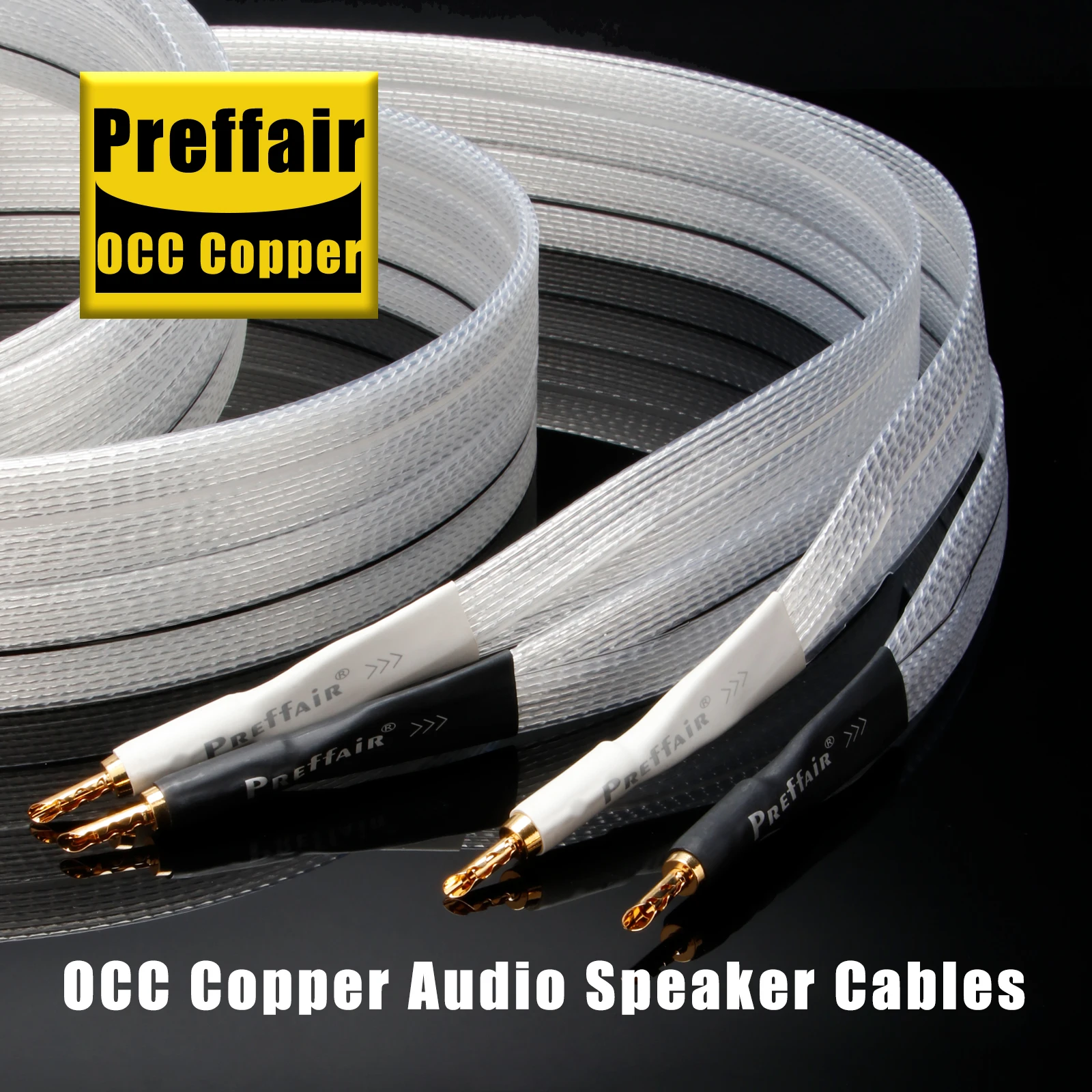 Preffair hi-fi 6N OCC Silver-plated Speaker Cable with Gold-Plated Banana Connector and PTFE Insulation for Amplifier CD Player
Preffair hi-fi 6N OCC Silver-plated Speaker Cable with Gold-Plated Banana Connector and PTFE Insulation for Amplifier CD Player