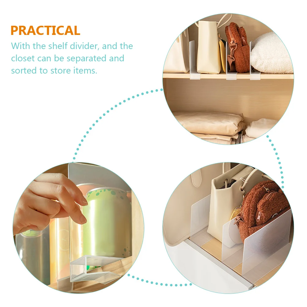 4pcs Shelf Dividers for Clothes Wardrobe Closet Separators Plastic Shelving Organizer Home Organization
4pcs Shelf Dividers for Clothes Wardrobe Closet Separators Plastic Shelving Organizer Home Organization