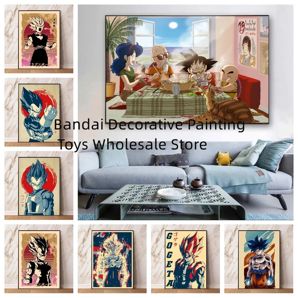 Vintage Anime Figures Dragon Ball Z Super Saiyan Goku Gohan Vegeta Art High Quality Canvas Painting Poster Decorative Paintings
Vintage Anime Figures Dragon Ball Z Super Saiyan Goku Gohan Vegeta Art High Quality Canvas Painting Poster Decorative Paintings