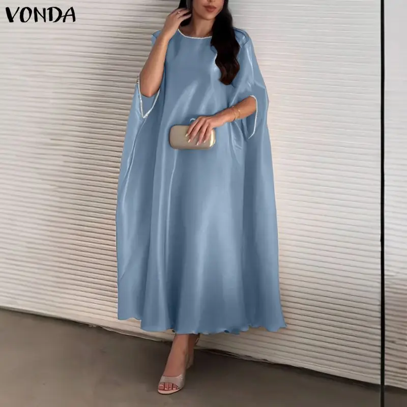 2026 Summer Plus Size Dresses Elegant Women Bat-wing Sleeve Party Maxi Dress VONDA Beach Sundress Casual Loose Robe Femme
2026 Summer Plus Size Dresses Elegant Women Bat-wing Sleeve Party Maxi Dress VONDA Beach Sundress Casual Loose Robe Femme
