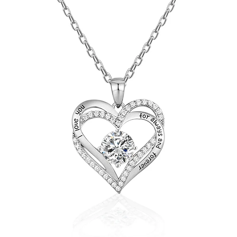 ZFSILVER Fashion Trend 925 Silver Luxury 2ct Moissanite Design Double Heart Necklace Women Accessories Party Jewelry Gift XGP58B
ZFSILVER Fashion Trend 925 Silver Luxury 2ct Moissanite Design Double Heart Necklace Women Accessories Party Jewelry Gift XGP58B