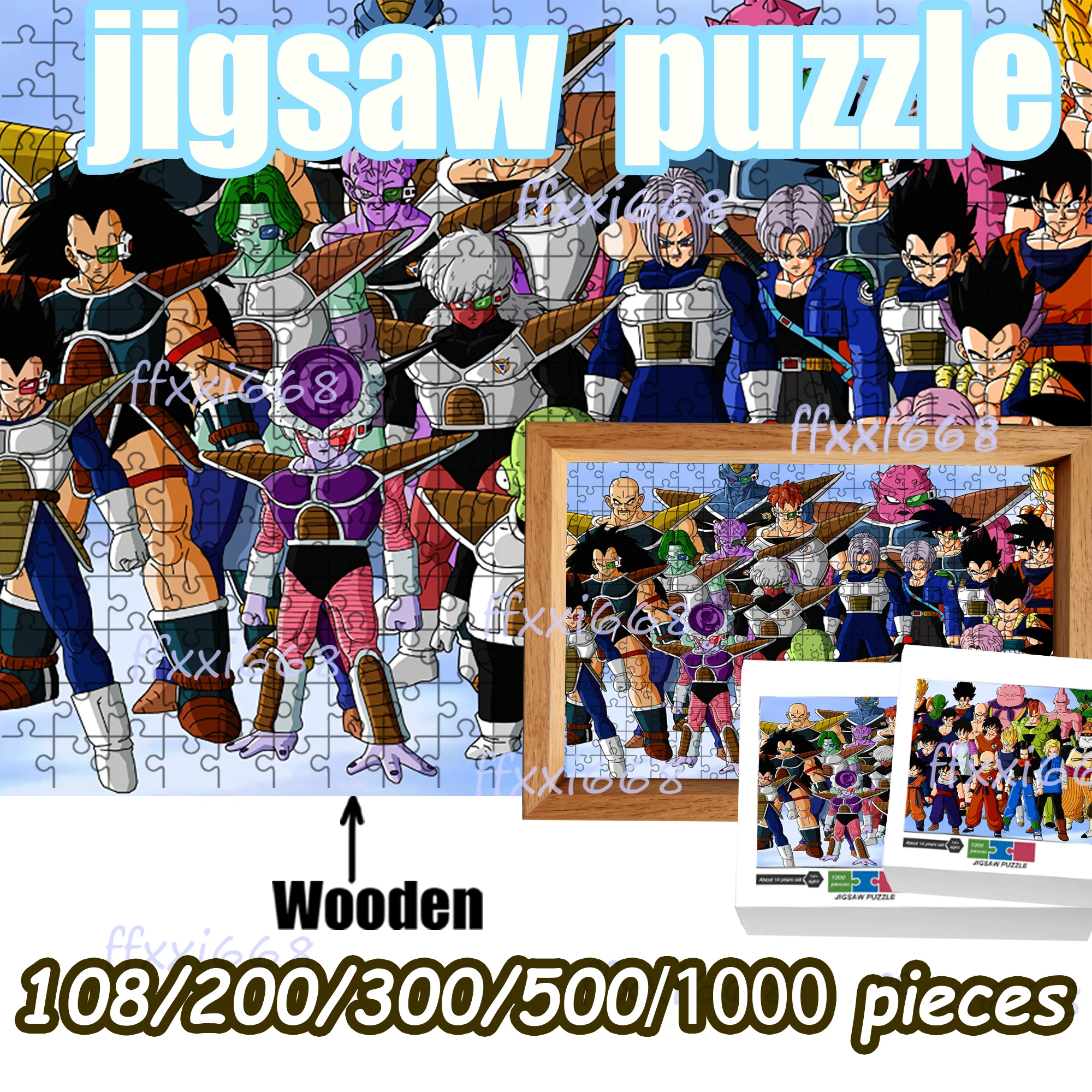 Dragon Ball Goku Super Saiyan Jigsaw Puzzle 108/200/300/500/1000 Pieces Wooden Puzzle High Quality Birthday gift
Dragon Ball Goku Super Saiyan Jigsaw Puzzle 108/200/300/500/1000 Pieces Wooden Puzzle High Quality Birthday gift