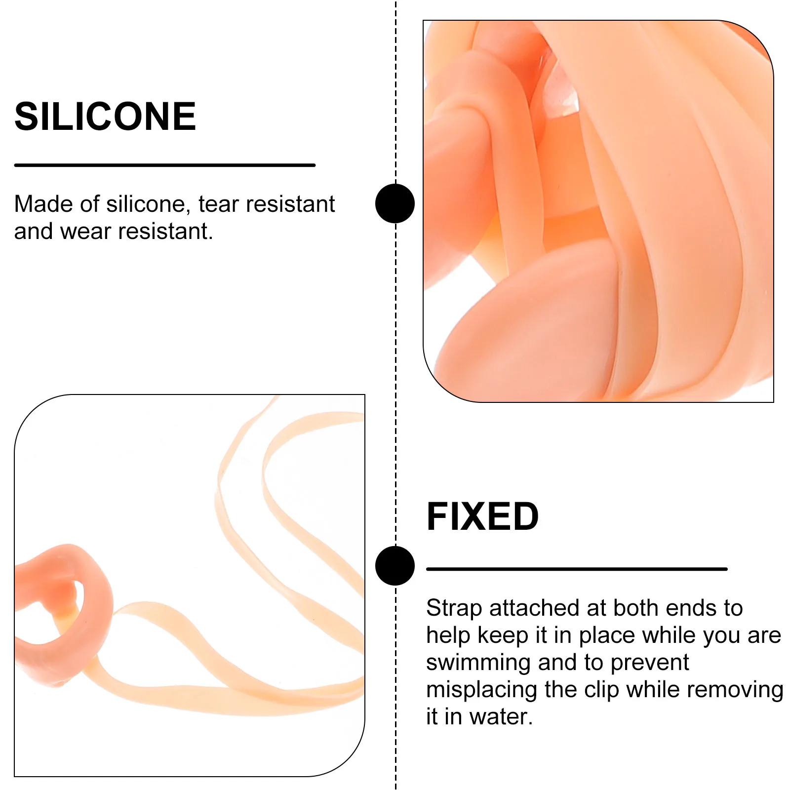4 Pcs Silicone Nose Clip Swimming Adult for Reusable Nasal Plug Earplugs with Strap
4 Pcs Silicone Nose Clip Swimming Adult for Reusable Nasal Plug Earplugs with Strap