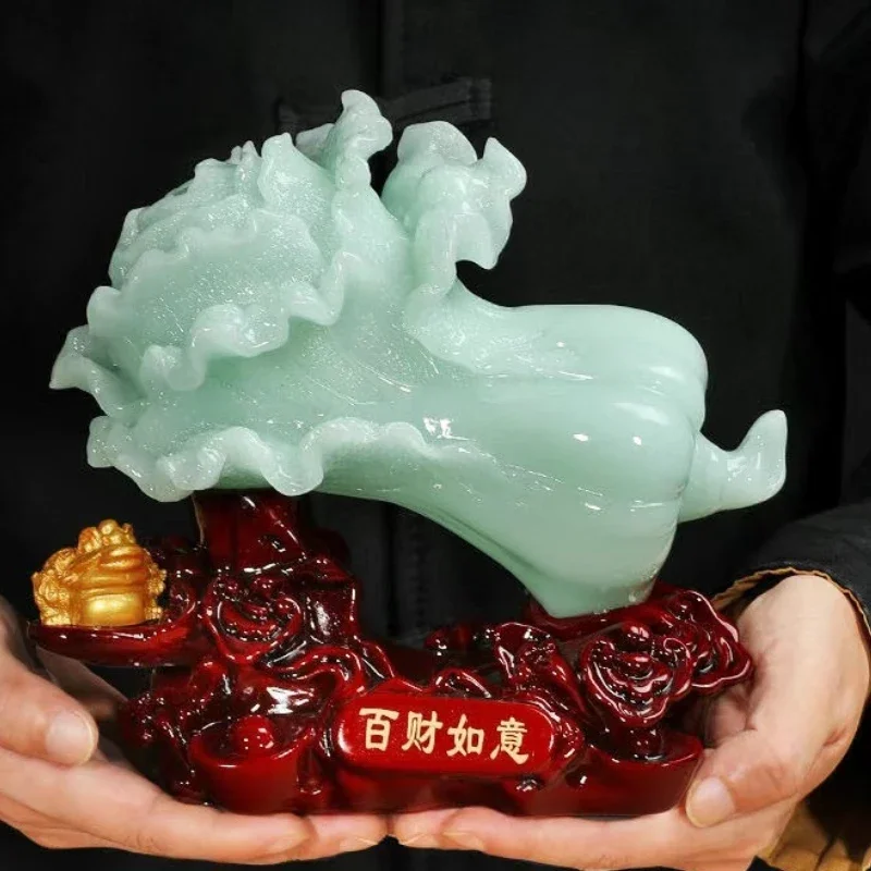 Baicai Ruyi Jade Cabbage Ornament Attracts Wealth Golden Toad Living Room Entrance Wine Cabinet Decoration Housewarming Gift
Baicai Ruyi Jade Cabbage Ornament Attracts Wealth Golden Toad Living Room Entrance Wine Cabinet Decoration Housewarming Gift