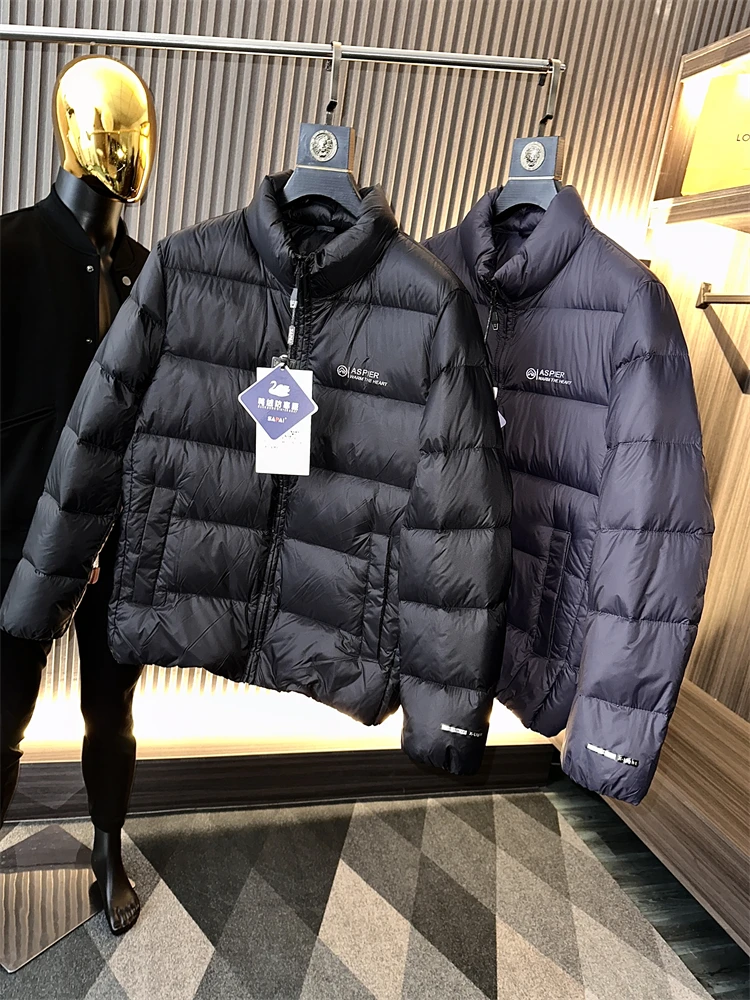 Men's down Jacket Pure Color Stand Collar Thermal Outerwear Bread Style Duck Feather Warmth Locking Autumn Winter Coat
Men's down Jacket Pure Color Stand Collar Thermal Outerwear Bread Style Duck Feather Warmth Locking Autumn Winter Coat