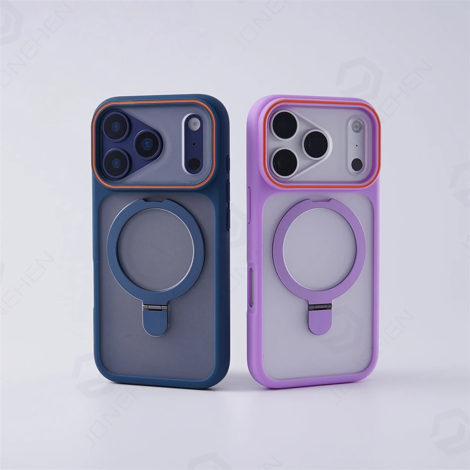Luxury Shockproof Bumper Magnetic Ring Stand Case For iPhone Air 17 Pro Max 16 15 14 13 12 Matte Translucent Cover For Magsafe
Luxury Shockproof Bumper Magnetic Ring Stand Case For iPhone Air 17 Pro Max 16 15 14 13 12 Matte Translucent Cover For Magsafe