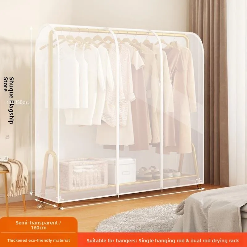 Plastic Floor-Mounted Clothes Drying Rack Dust Cover with Lid Home Use Half Transparent Storage Organizer for Clothes
Plastic Floor-Mounted Clothes Drying Rack Dust Cover with Lid Home Use Half Transparent Storage Organizer for Clothes