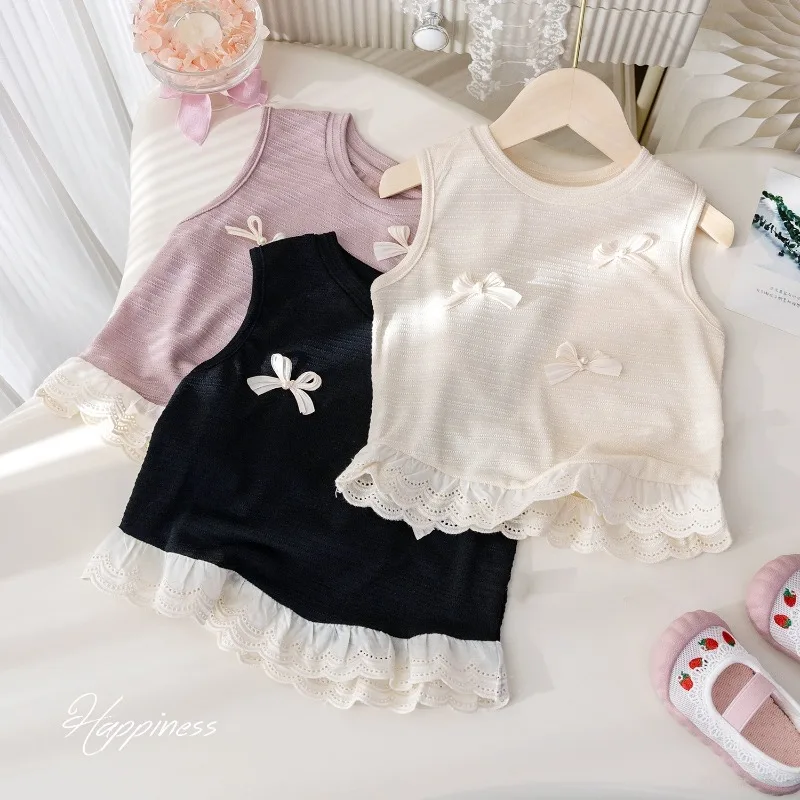Summer Girls Vest T-Shirts Princess Bow Sleeveless Sisters Sweet Tees Tops Toddler Girls Clothes Mother and Daughter Clothing
Summer Girls Vest T-Shirts Princess Bow Sleeveless Sisters Sweet Tees Tops Toddler Girls Clothes Mother and Daughter Clothing