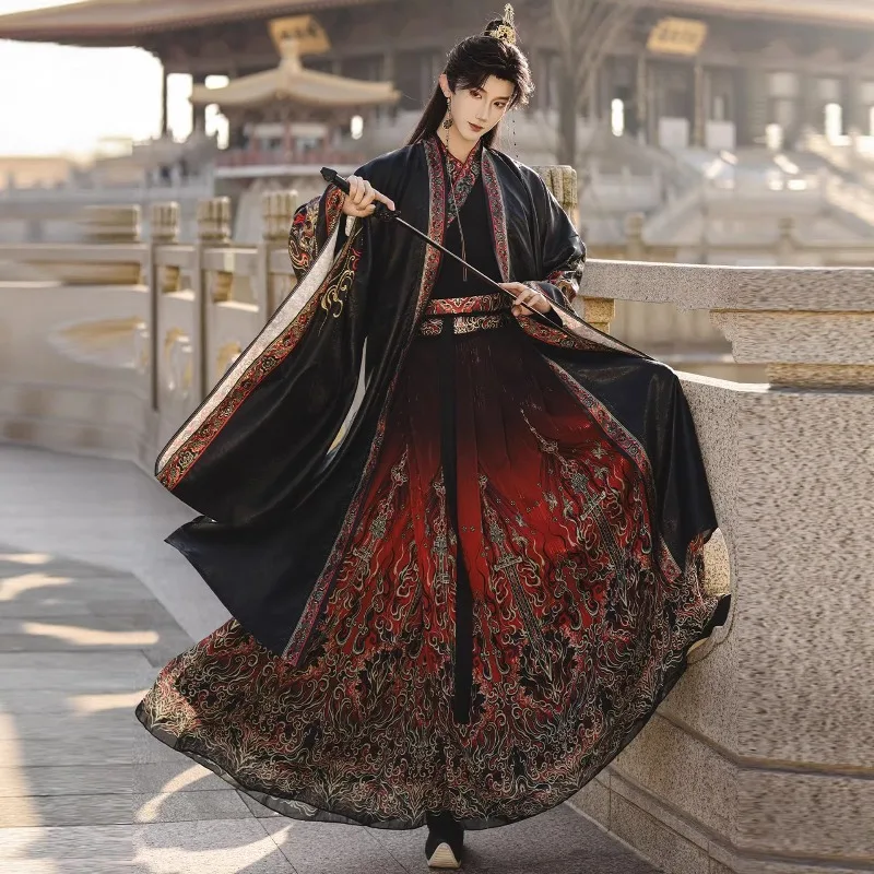 Unisex Dark Knight Hanfu Cool Domineering Xianxia Style Ancient Costume
Unisex Dark Knight Hanfu Cool Domineering Xianxia Style Ancient Costume