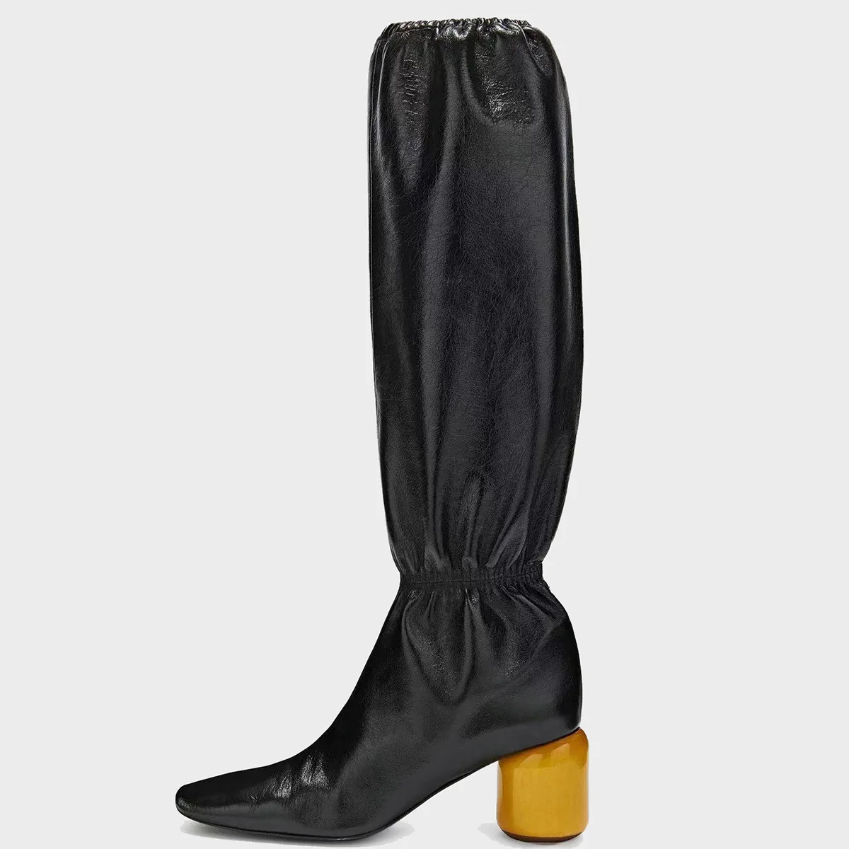 New European and American Style Square Toe Thick Heel High Heel Personalized Elastic Pleated Sleeve Fashion Women's Long Boots
New European and American Style Square Toe Thick Heel High Heel Personalized Elastic Pleated Sleeve Fashion Women's Long Boots