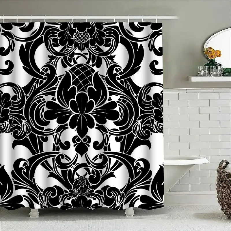 Classic Black White Damask Shower Curtain Waterproof Home Decor Bathroom Decorative Printed Bath Sheet Large Size (180x240cm)
Classic Black White Damask Shower Curtain Waterproof Home Decor Bathroom Decorative Printed Bath Sheet Large Size (180x240cm)