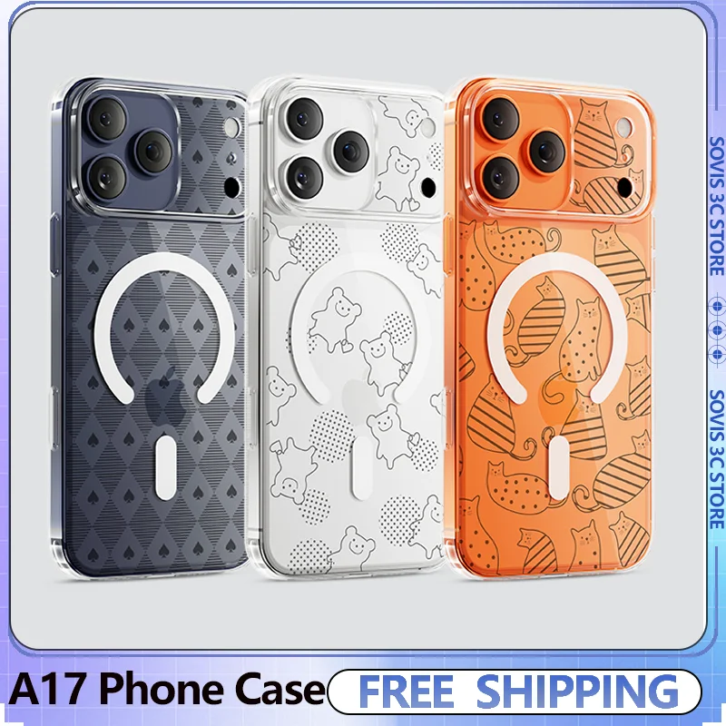 Cute Patterns Laser-engraved Simple Phone Case for IPhone 17 Pro Max Anti-drop Transparent Phone Cover Magnetic Protective Case
Cute Patterns Laser-engraved Simple Phone Case for IPhone 17 Pro Max Anti-drop Transparent Phone Cover Magnetic Protective Case