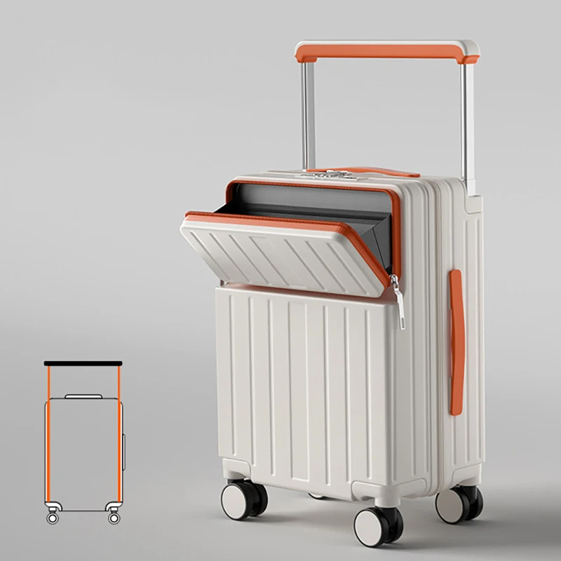 Travel Luggage Wide Tie Rod Suitcase Front Opening Laptop Boarding Case USB Charging 20"22"24"26 Inch Trolley Case with Wheels
Travel Luggage Wide Tie Rod Suitcase Front Opening Laptop Boarding Case USB Charging 20"22"24"26 Inch Trolley Case with Wheels