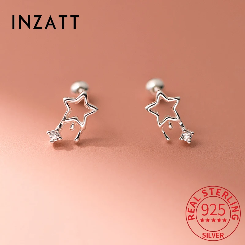 INZATT Real 925 Sterling Silver Zircon Star Bead Stud Earrings for Women Classic Fine Jewelry 2024 Summer Ocean Accessories
INZATT Real 925 Sterling Silver Zircon Star Bead Stud Earrings for Women Classic Fine Jewelry 2024 Summer Ocean Accessories