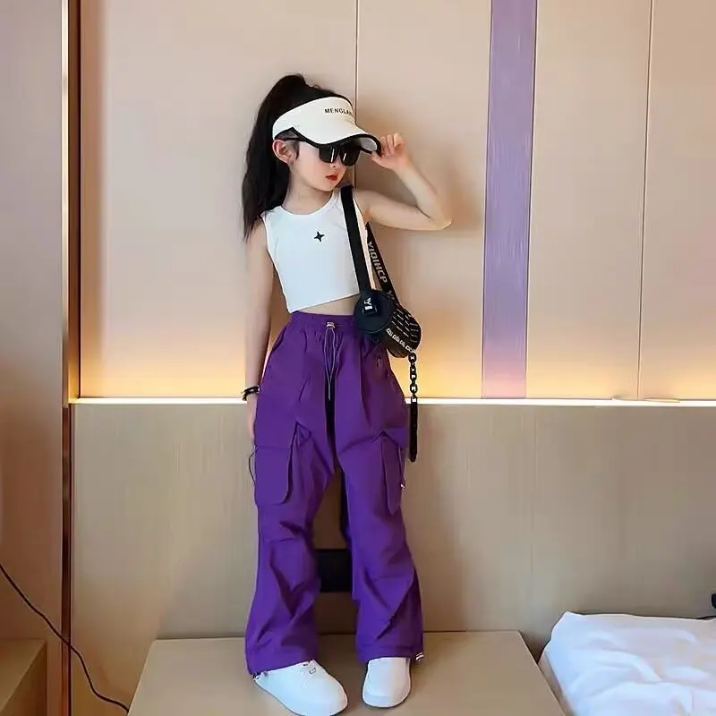 Teenager Girls' Cargo Pants Children's Trousers Wide-legPockets Pants Spring & Autumn 5 8 10 12 14 Years Old
Teenager Girls' Cargo Pants Children's Trousers Wide-legPockets Pants Spring & Autumn 5 8 10 12 14 Years Old