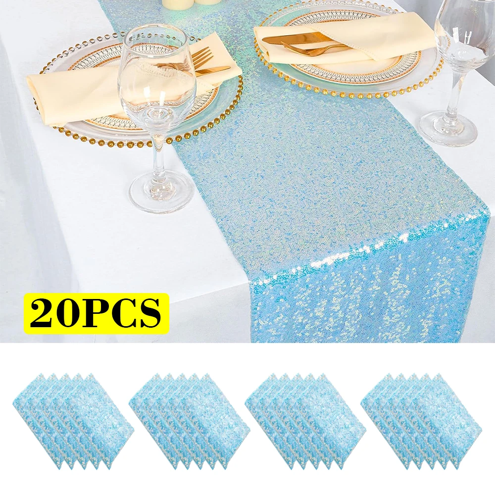 20 Pcs-12x72 Inches Iridescent Aqua Sequin Table Runner, Glitter Sparkle Sequin Runners for Birthday Party Wedding Banquet & Bab
20 Pcs-12x72 Inches Iridescent Aqua Sequin Table Runner, Glitter Sparkle Sequin Runners for Birthday Party Wedding Banquet & Bab